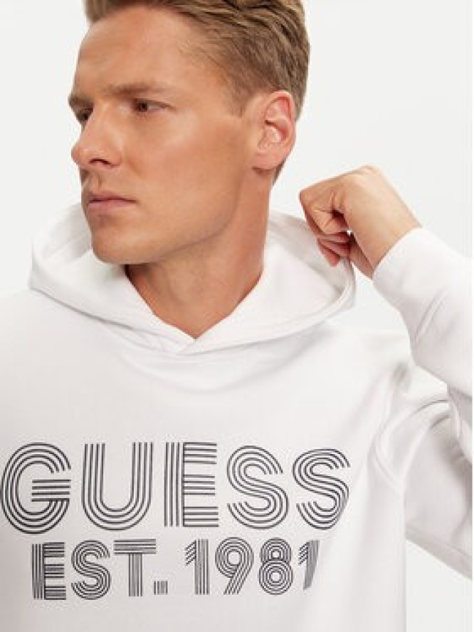 Guess Bluza M4YQ36 K9Z21 Biały Regular Fit