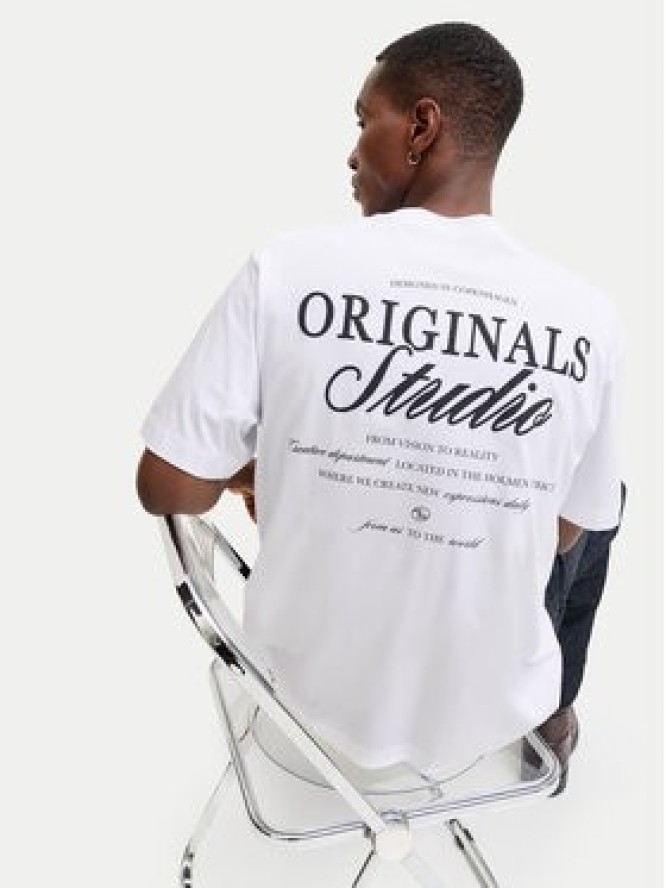 Jack & Jones T-Shirt Norrebro Typo 12282898 Biały Regular Fit