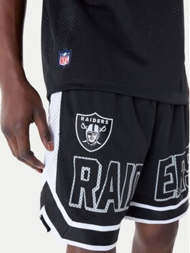 New Era Szorty sportowe NFL Las Vegas Raiders Graphic 60596395 Czarny Regular Fit