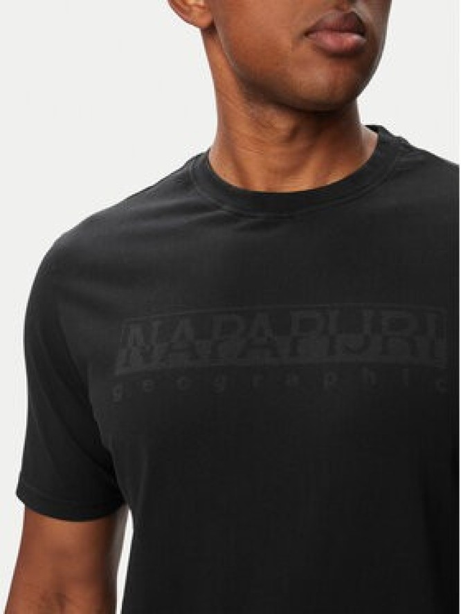 Napapijri T-Shirt S-Bollo SS 3 NP0A8BAF Czarny Regular Fit