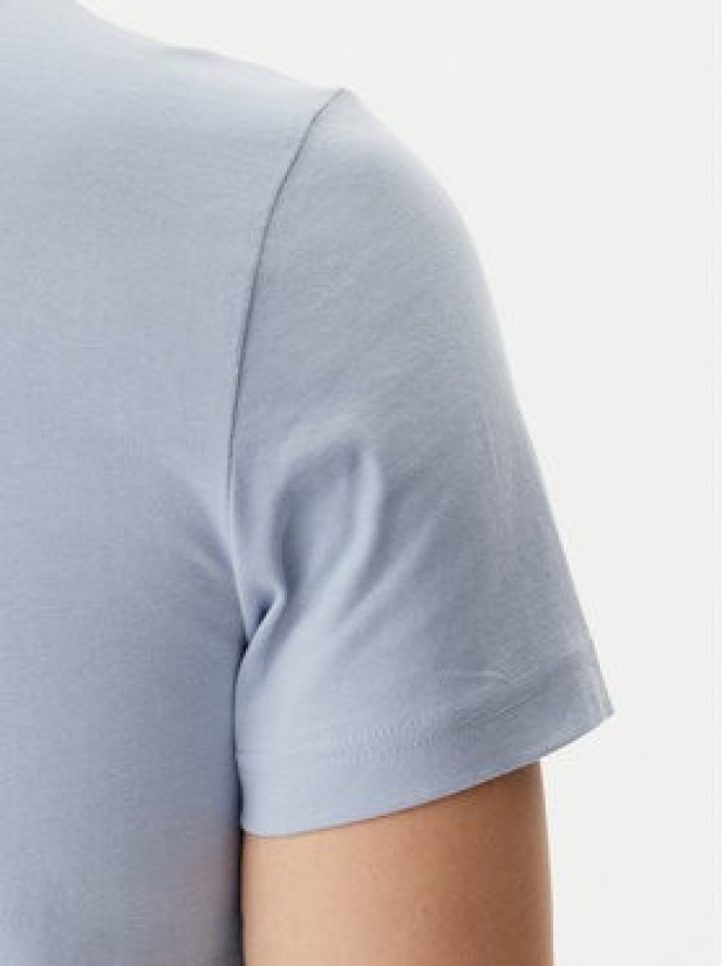 Calvin Klein T-Shirt Satin Bonded Logo K10K114162 Błękitny Regular Fit