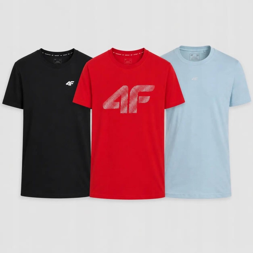 KOMPLET MĘSKI 4F ZESTAW KOSZULEK 3PAK T-SHIRT