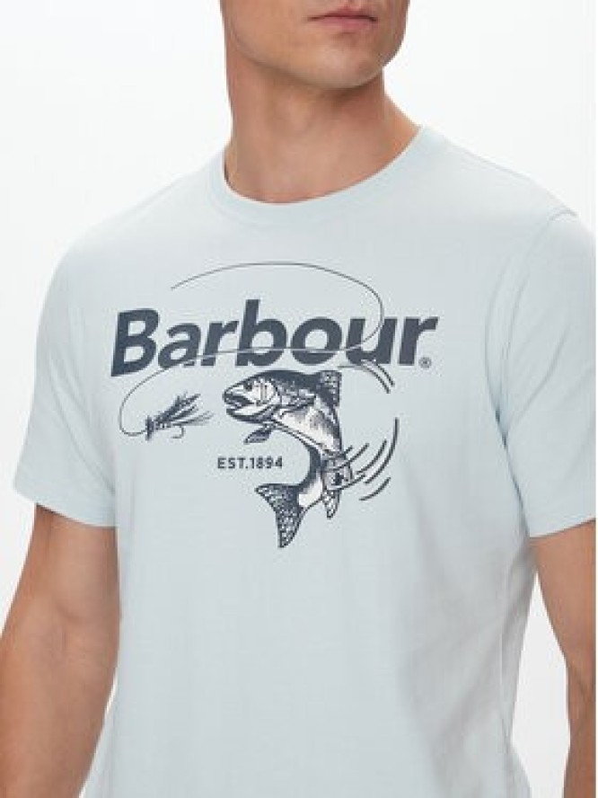 Barbour T-Shirt Lydd MTS1396BU61 Błękitny Regular Fit