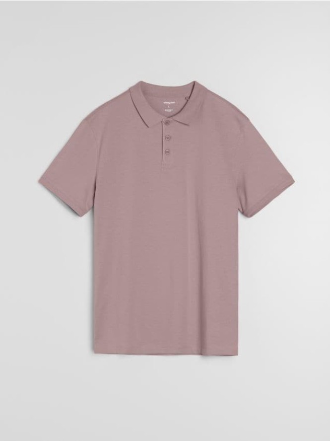 Bawełniana koszulka polo - różowy