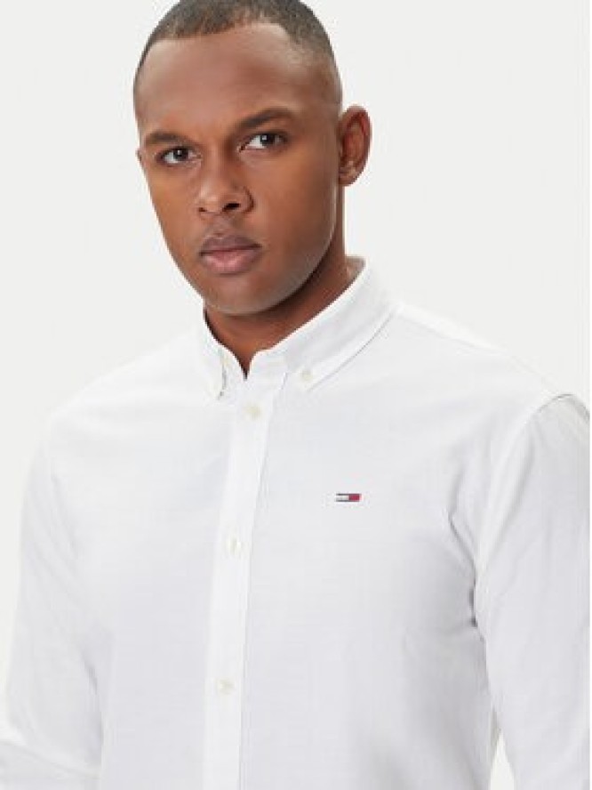 Tommy Jeans Koszula Oxford DM0DM09594 Biały Slim Fit