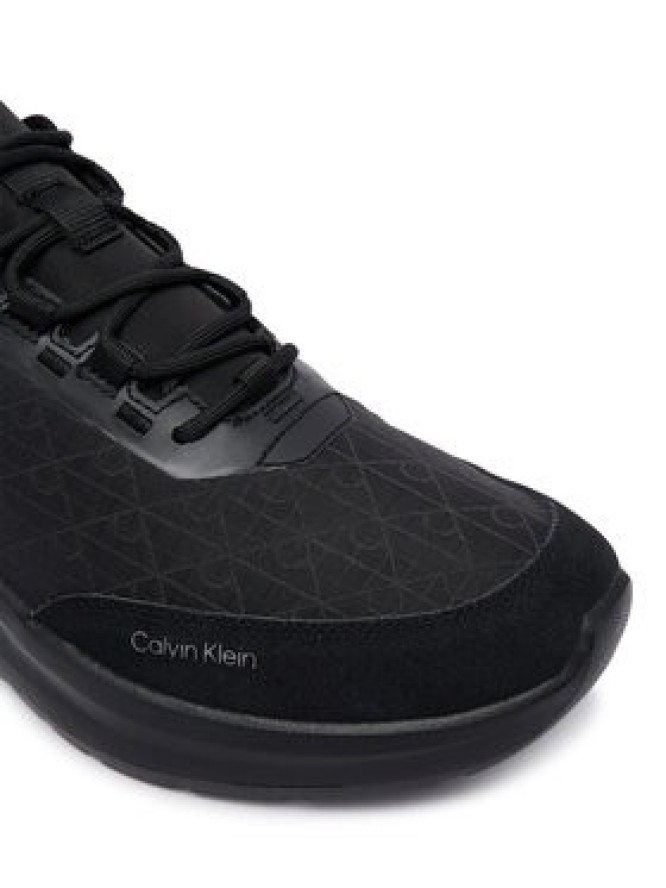 Calvin Klein Sneakersy Light Eva Runn Laceup Aop HM0HM02343 Czarny