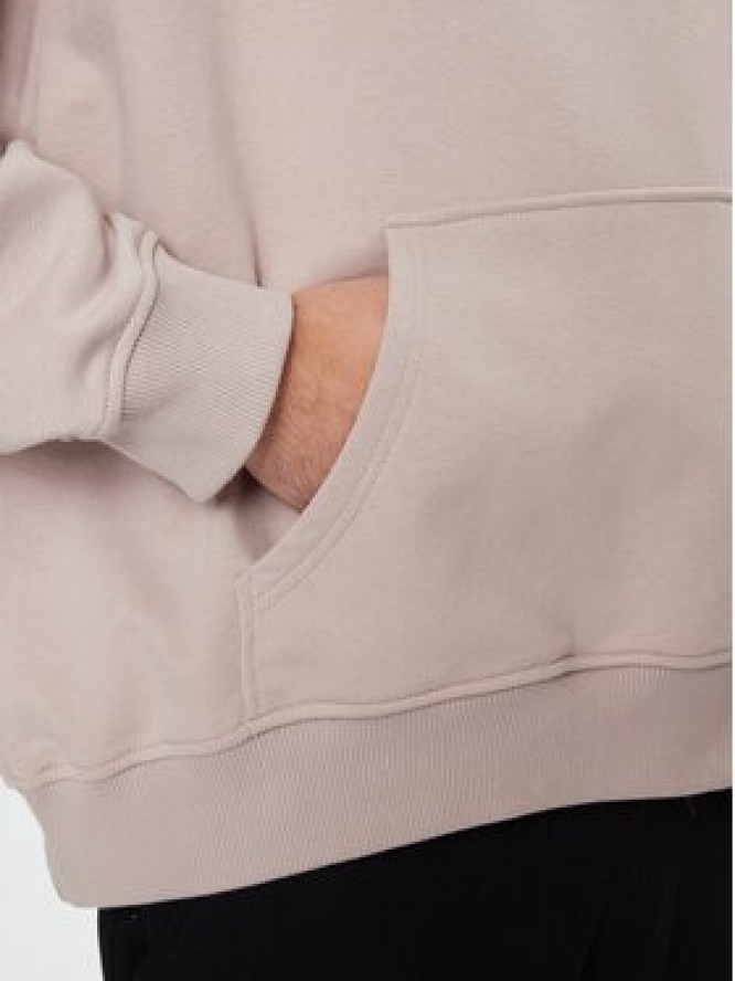 2005 Bluza Unisex Basic Beżowy Relaxed Fit