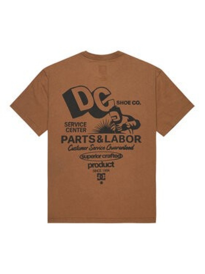 DC Shoes T-Shirt Parts Dep EDYZT04366 Brązowy Regular Fit