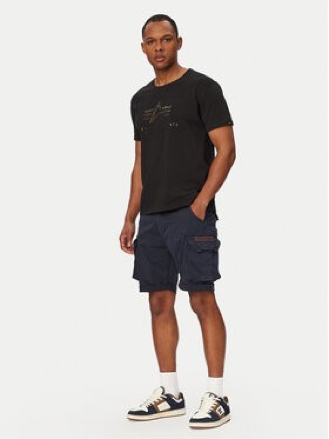 Alpha Industries Szorty materiałowe Crew 176203 Granatowy Regular Fit