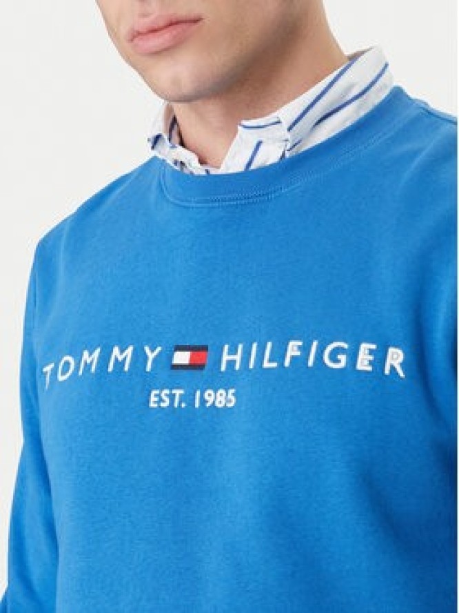 Tommy Hilfiger Bluza Logo MW0MW11596 Niebieski Regular Fit
