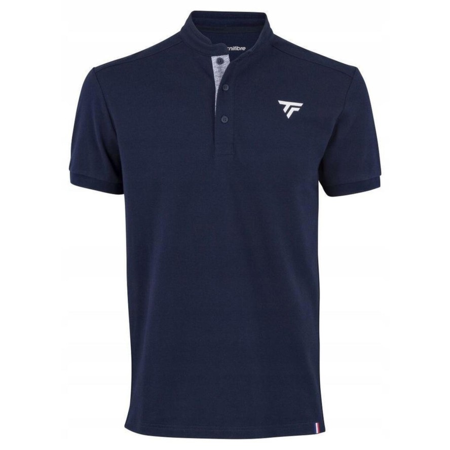 Koszulka Polo tenisowa męska granatowa Tecnifibre Polo Pique