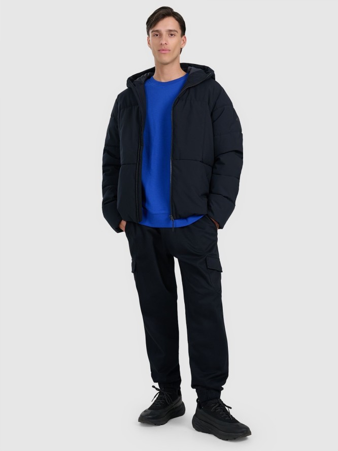 4F Kurtka puchowa z wypełnieniem syntetycznym męska - czarna 3XL