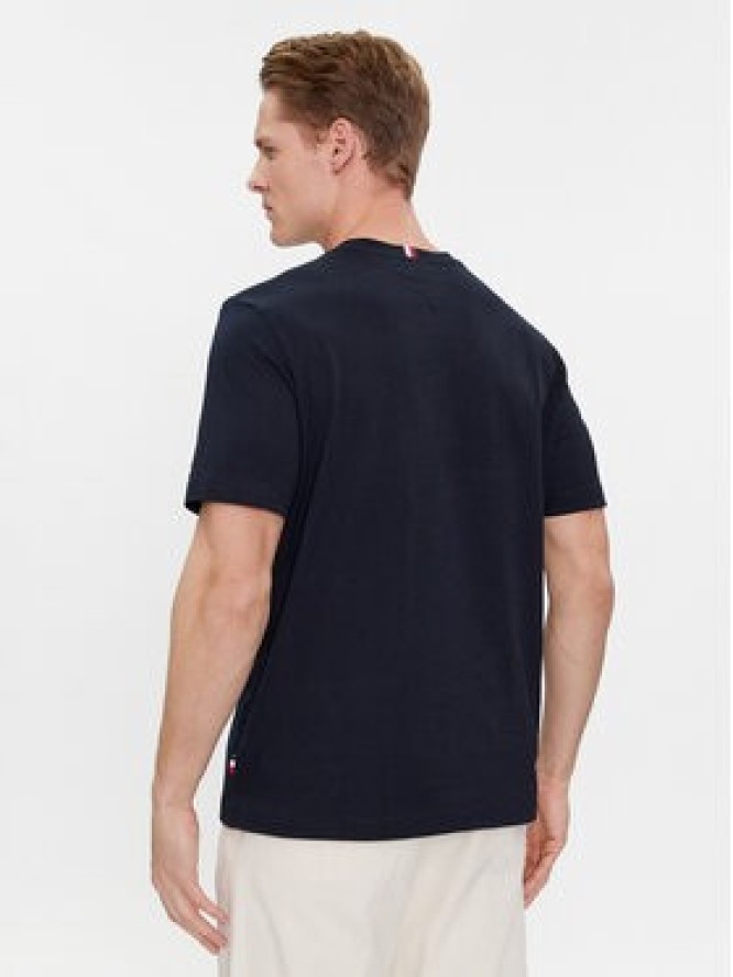Tommy Hilfiger T-Shirt Label Hd Print Tee MW0MW34391 Granatowy Regular Fit