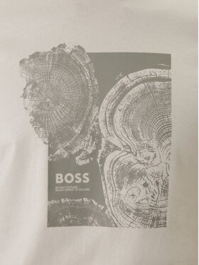 BOSS T-Shirt Imprint 50556007 Beżowy Regular Fit