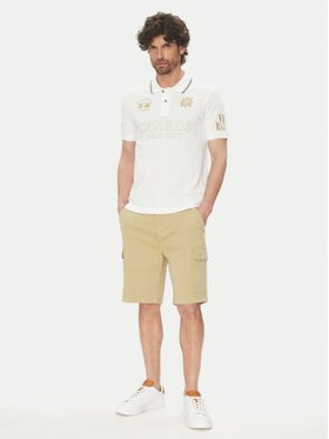 La Martina Szorty materiałowe MAB002 TW536 Beżowy Regular Fit