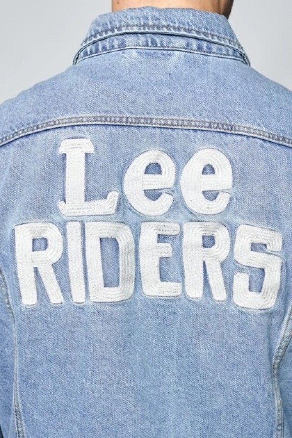 LEE RIDER JACKET SUPER MĘSKA KURTKA JEANSOWA STONEWASH L89ZRDVA 112124041