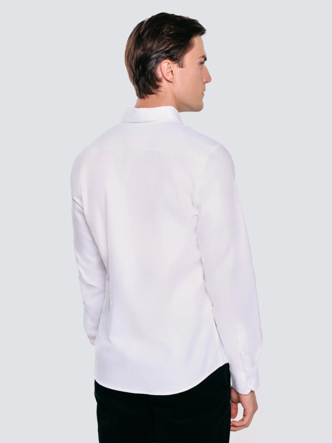 Koszula męska slim bawełniana biała Guberno 101