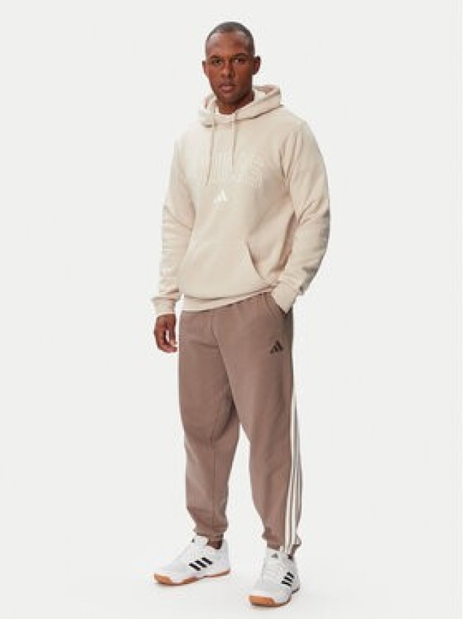 adidas Bluza Collegiate Script Graphic Hoodie KC7185 Beżowy Regular Fit