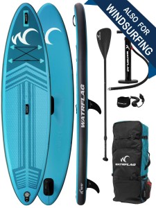 Najwyższej jakości nadmuchiwana deska WINDSURF & SUP Watrflag Jibe 10'6"- ZESTAW