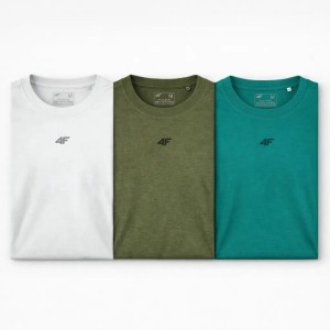 T-SHIRT MĘSKI 4F KOMPLET 3 SZTUKI KOLEKCJA LIMITOWANA S M3947 SS26