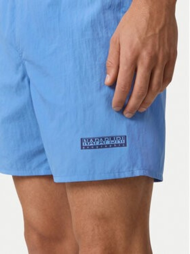 Napapijri Szorty kąpielowe V-Box Logo 1 NP0A4HAX Niebieski Regular Fit