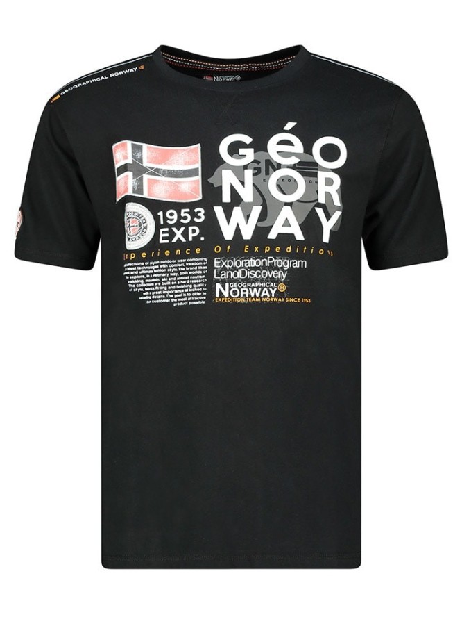 Geographical Norway Koszulka w kolorze czarnym rozmiar: M
