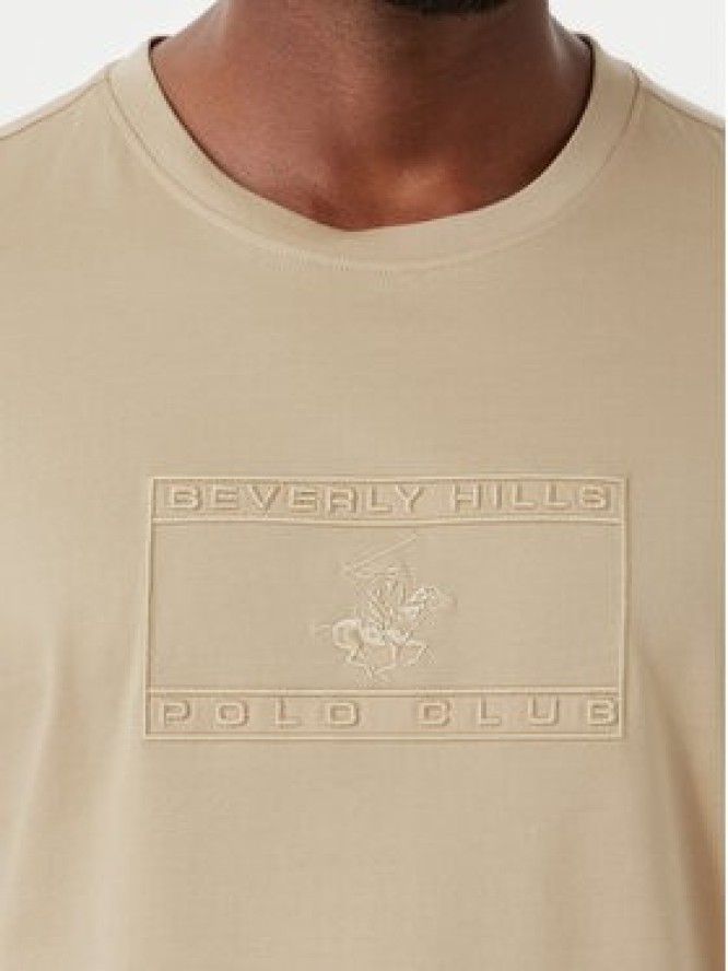 Beverly Hills Polo Club T-Shirt P-FW26M-TS1536 Beżowy Regular Fit
