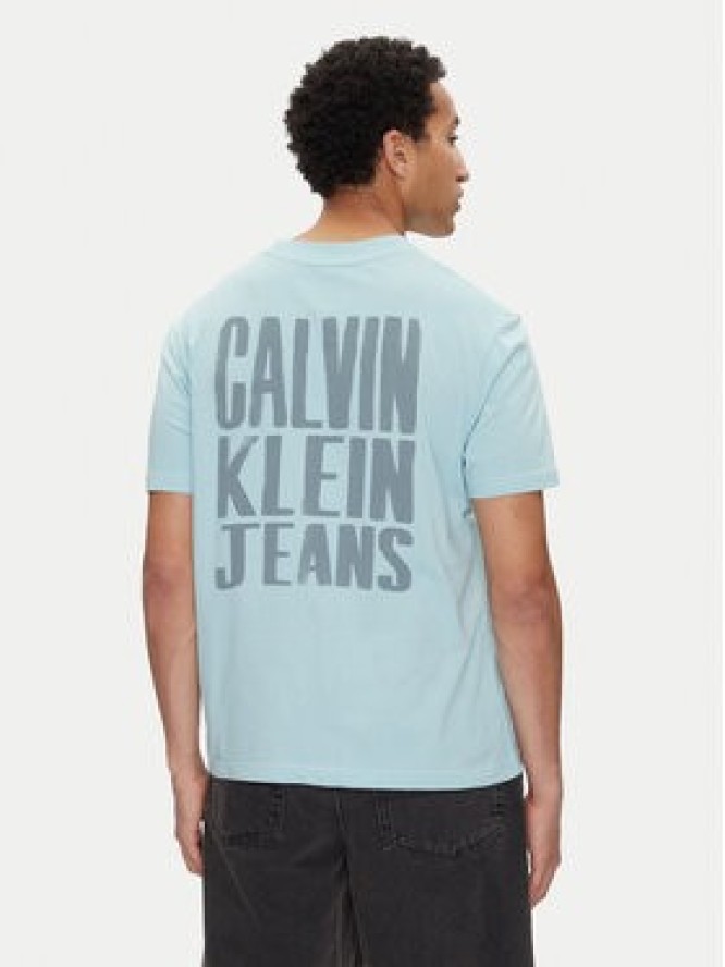 Calvin Klein Jeans T-Shirt Painted J30J327523 Błękitny Regular Fit