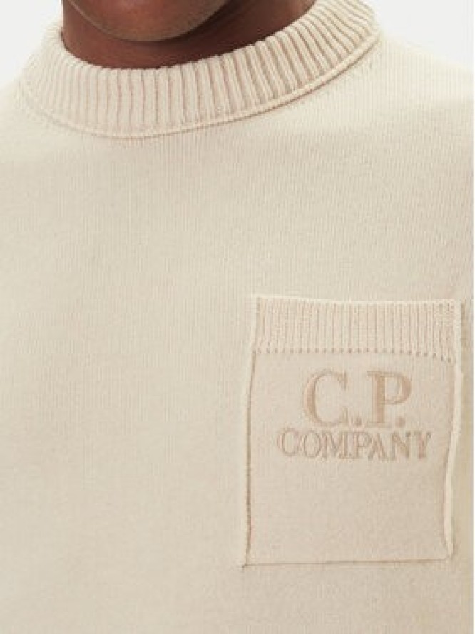 C.P. Company Sweter 19CMKN061A110432A Beżowy Regular Fit