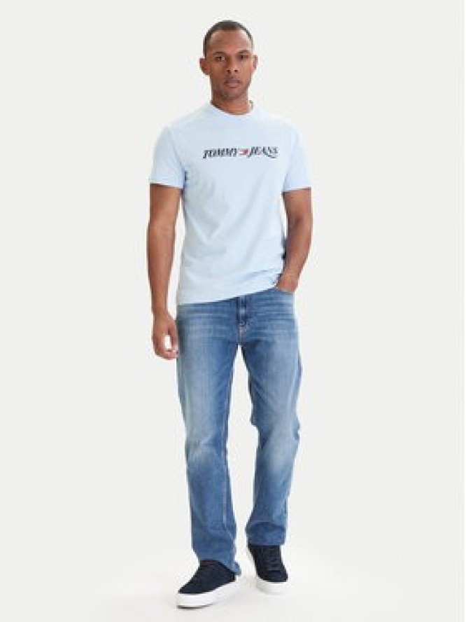 Tommy Jeans T-Shirt DM0DM22548 Błękitny Regular Fit