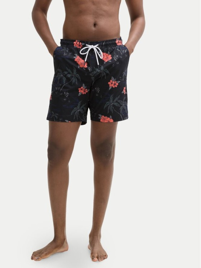 Tom Tailor Denim Szorty kąpielowe 1044696 Czarny Regular Fit