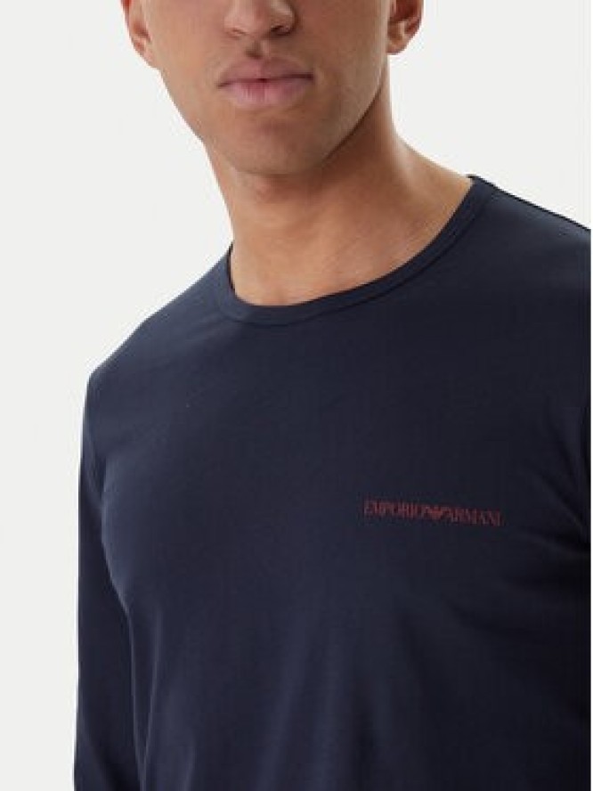 Emporio Armani Underwear Longsleeve EM000382 AF10800 UB102 Granatowy Slim Fit