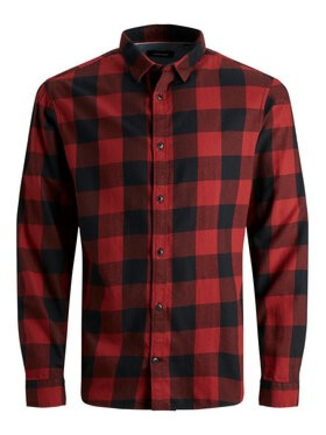 Jack & Jones Koszula Gingham 12181602 Czerwony Slim Fit