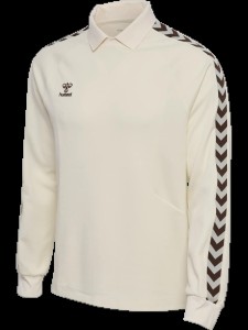 hummel hmlROOT POLO L/S — Polo z długim rękawem, styl retro – CANNOLI CREAM