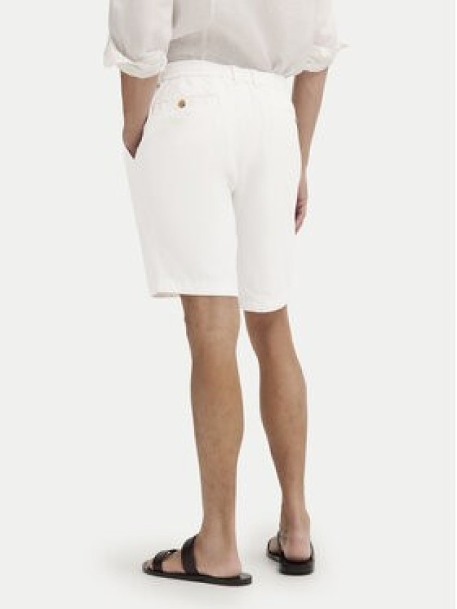 Bugatti Szorty materiałowe 1949-76419C M Biały Regular Fit