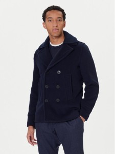 Paul&Shark Płaszcz wełniany 15312361 Granatowy Regular Fit