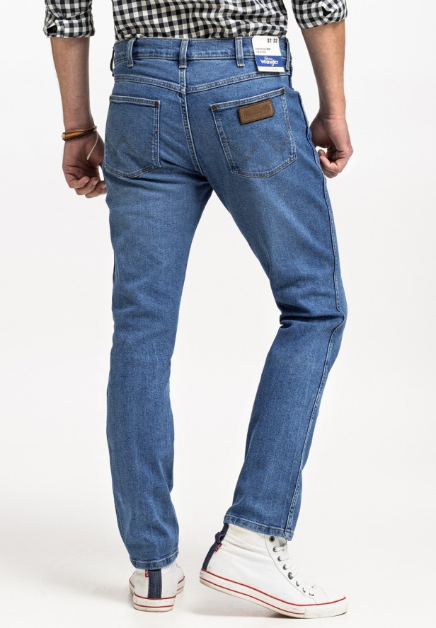 WRANGLER LARSTON MĘSKIE SPODNIE JEANSOWE JEANSY DŻINSY TROPIC THUNDER W18SYLY87 112330758