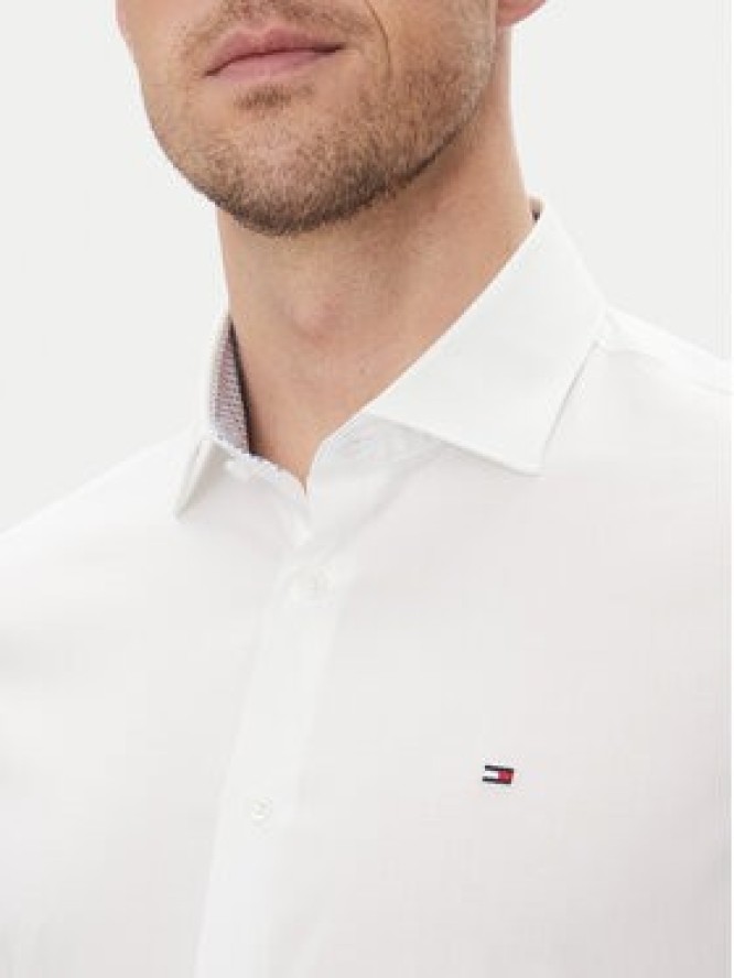 Tommy Hilfiger Koszula MW0MW39279 Biały Slim Fit