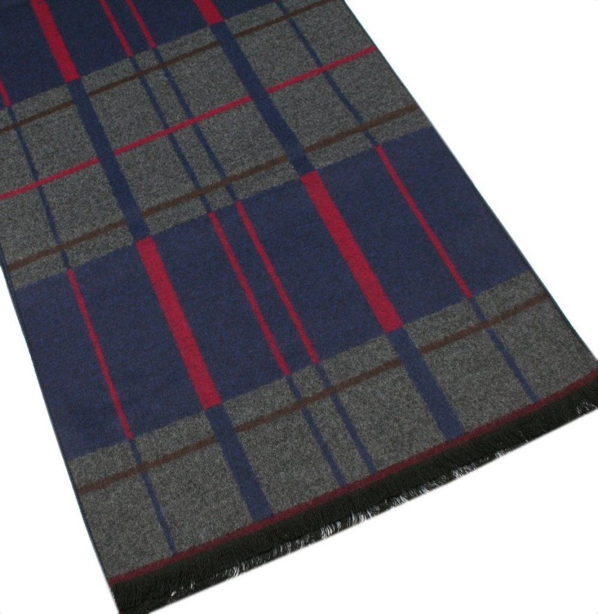 Męski Szalik z Wiskozy - Alties - Geometryczny Wzór