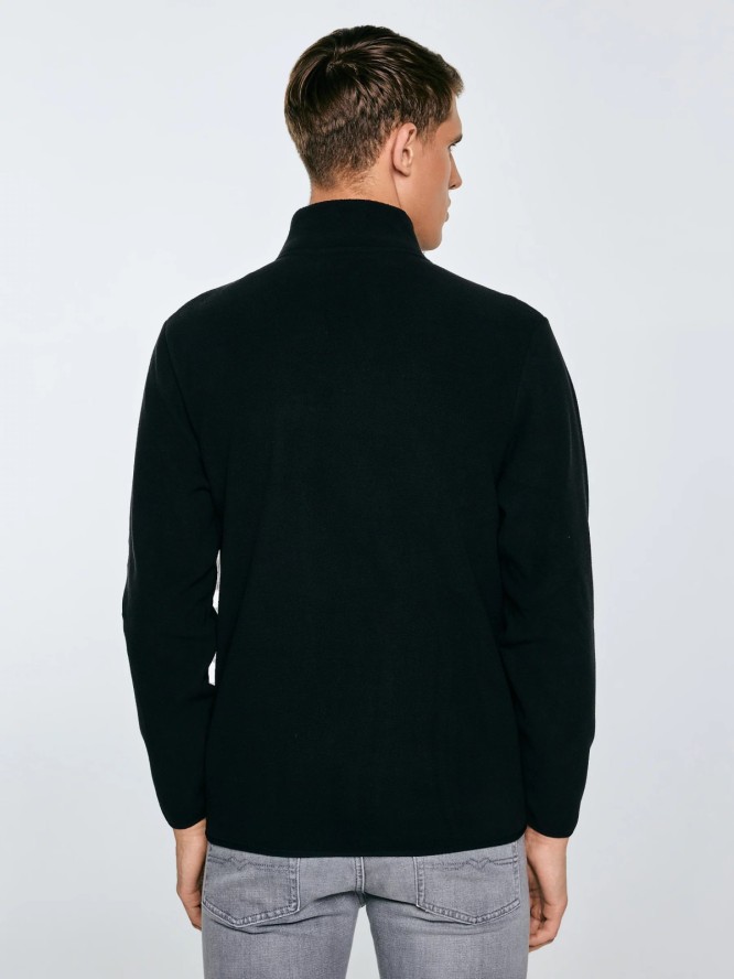 Bluza męska polarowa rozpinana czarna Malkom 906