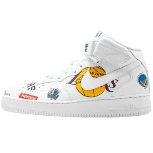 Buty do chodzenia dla dorosłych Air Force 1 NBA Supreme White