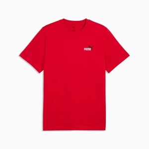 Koszulka męska Puma ESS 2 COLOR SMALL NO.1 LOGO czerwona rozmiar M