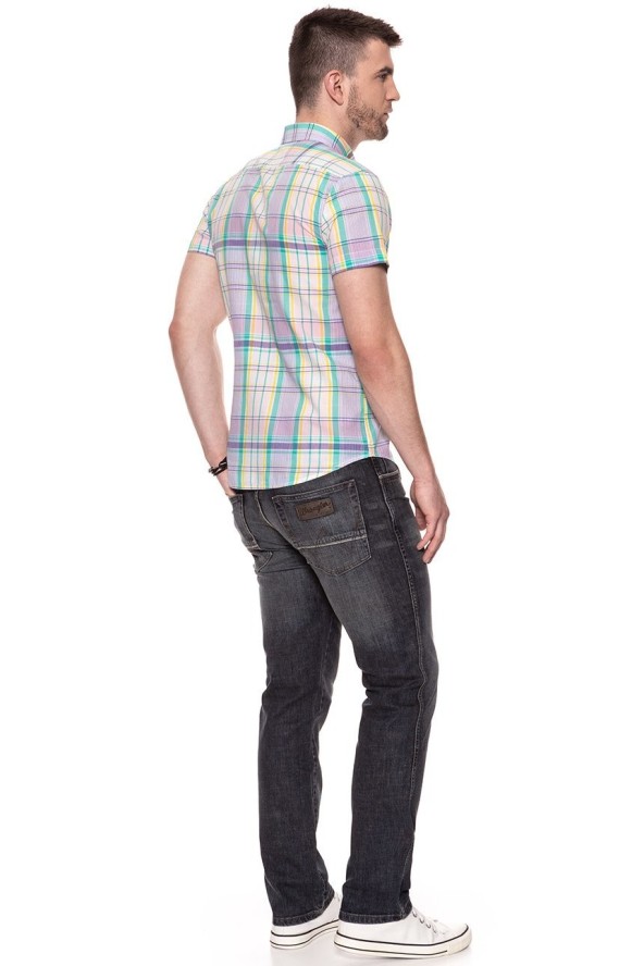 KOSZULA MĘSKA KRÓTKI RĘKAW WRANGLER SS 1PKT BUTTON-DOWN SEA PINK W5944NQWF 112129757
