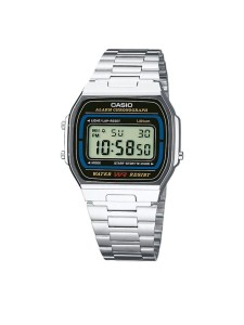 Casio Zegarek Vintage A164WA-1VES Srebrny