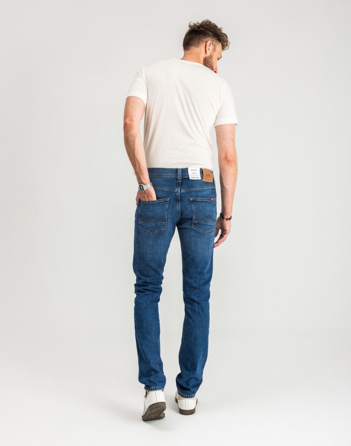 MUSTANG VEGAS SLIM MĘSKIE SPODNIE JEANSOWE JEANSY DŻINSY DENIM BLUE 1015043 5000 702