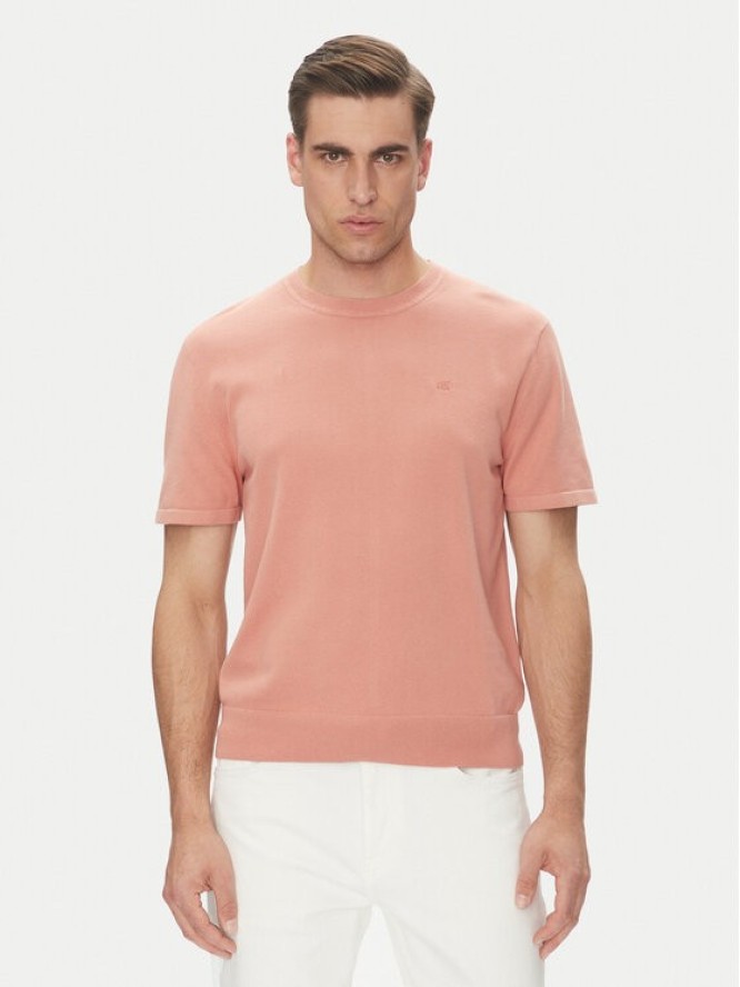 Calvin Klein T-Shirt Supima LV04LC333G Koralowy Regular Fit