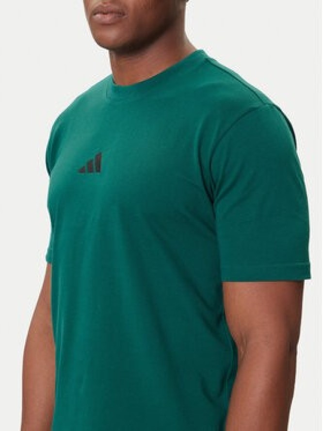 adidas T-Shirt Essentials Small Logo JF1096 Zielony Regular Fit