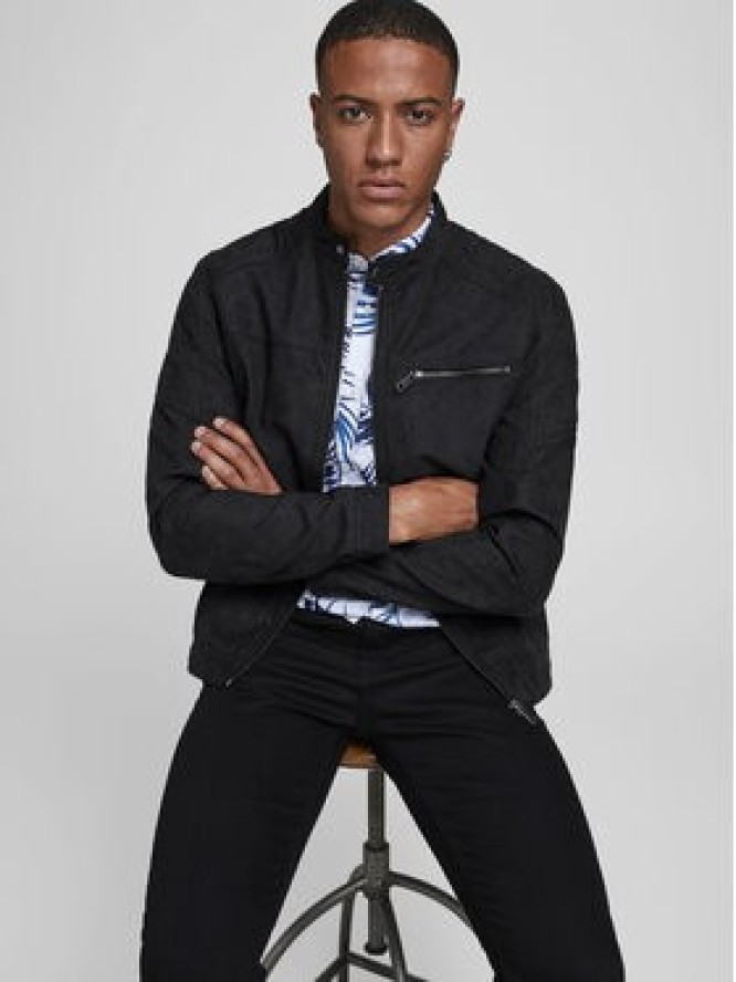 Jack & Jones Kurtka z imitacji skóry Rocky 12147218 Czarny Regular Fit