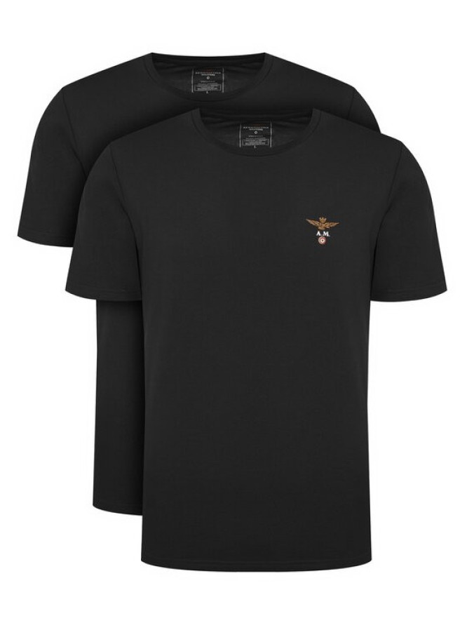 Aeronautica Militare Komplet t-shirtów AM1UTI001B Czarny Regular Fit