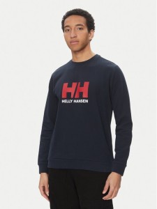 Helly Hansen Bluza Logo Crew 30395 Granatowy Regular Fit